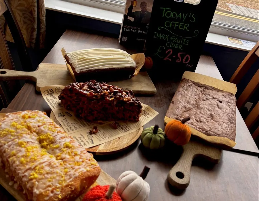 Selection of homemade cakes at Tanskeys