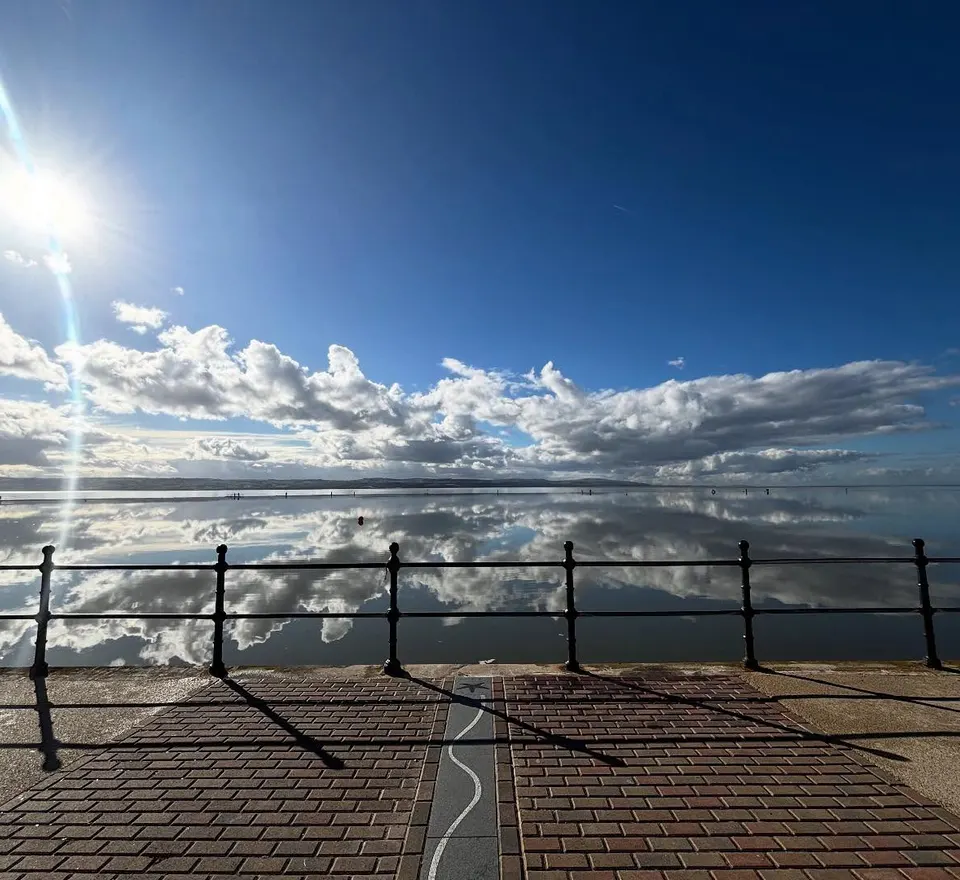 West Kirby waterfront and promenade beside Tanskeys